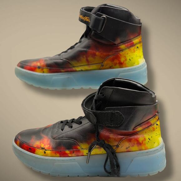 Men's Size 9 SIX HUNDRED FOUR X Def Leppard Limited Edition "Pyromania" Sneakers - Picture 4 of 13